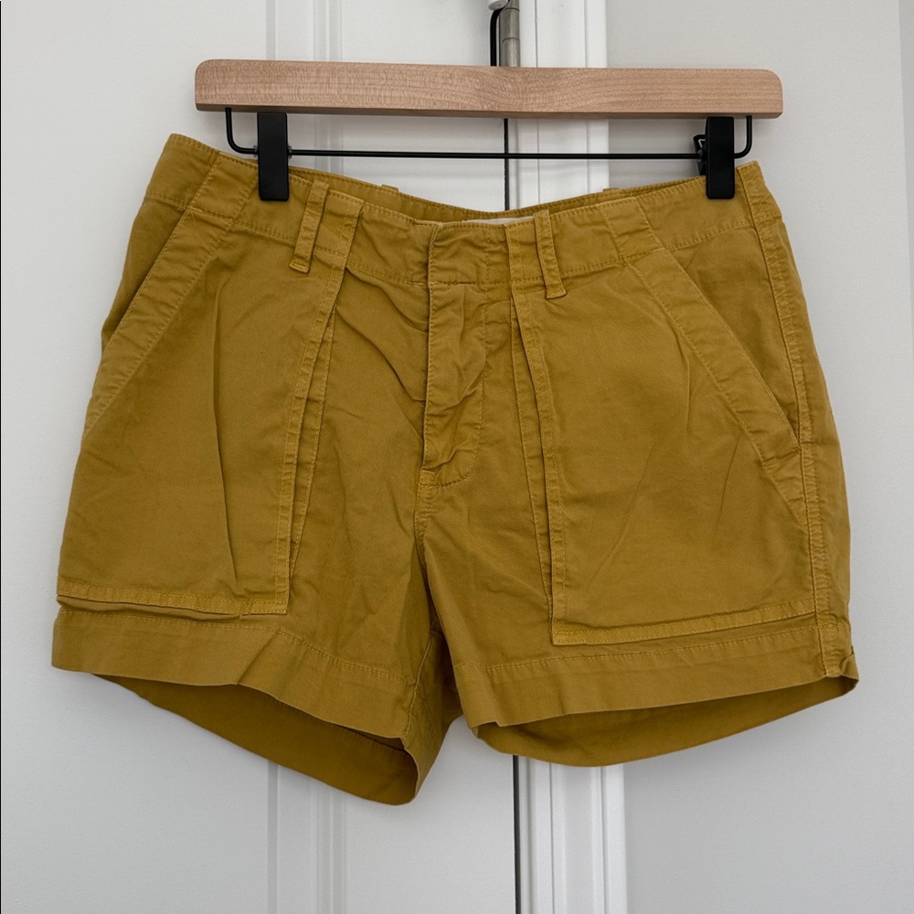 Nili Lotan Tuscan Yellow Utility Shorts Size 2 - Picture 4 of 7